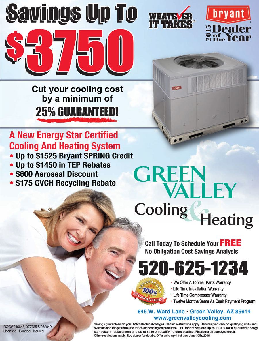 Specials Green Valley Cooling & Heating